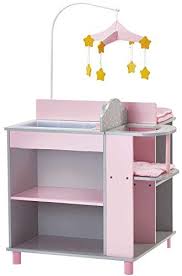 Olivia S Little World Polka Dots Princess Baby Doll Changing Station Baby Care Activity Center Role Play Nursery Center With Storage For Dolls Accessories Pink Gray Amazon Ae Toys