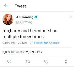 Rowling shared this disconcerting truth in a post on pottermore. No One Jk Rowling Memes Viral Trends Funny Meme Twitch Kappa Jk Rowling Tweets Professor Snape Jk Rowling