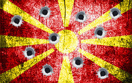 National flag of the balkan state north macedonia. Worldtimes Online 22 Tote Bei Strassenschlacht Mit Der Polizei In Mazedonien