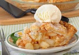 Closeup Of A Slice Of Apple Pie With A Scoop Of Ice Cream Old Fashioned Apple Pie Apple Pie American Apple Pie