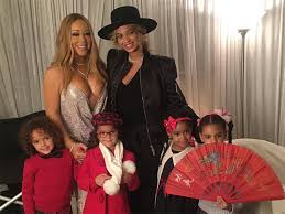 Beyoncé shared rare footage of her three children, blue ivy carter and twins sir carter and rumi by alyssa newcomb. Mariah Carey S Twins Meet Blue Ivy Carter Beyonce Photo Time