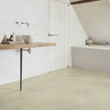 Du béton ciré sur les murs et le sol de la salle de bains le béton ciré peut s'appliquer sur de nombreux supports de la salle de bains : Sol Pvc Premium Envers Textile Beton Cire Lisse Gris Clair 2 X 4m