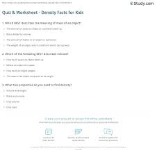 Okay, so you have to go upward for about 30,000 feet and then go supersonic after that. Quiz Worksheet Density Facts For Kids Study Com