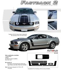 Details About Fastback 2 Boss Hood Side Stripes 3m Vinyl Graphic Decal 2005 2009 Ford Mustang