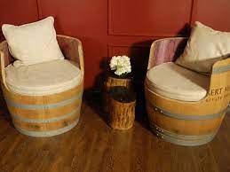 What Cute And Creative Chairs In 2020 Wine Barrel Chairs Wine Barrel Furniture Barrel Furniture