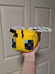 It's minecraft's steve, bought to life in crochet! A Crochet Bee Plush I Made What Do Y All Think Minecraft