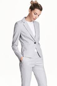 Je veux trouver un bon costume homme de qualité et pas cher ici blazer gris clair femme. Fitted Jacket Light Grey Ladies H M Gb Workout Jacket Blazer Work Wear Women