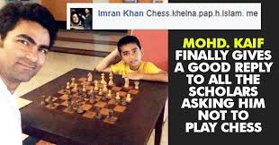 Syaikhul islam explained about this matter, that chess was originally played with dice; Kaif Sends Out A Clear Message For Trolls Who Called Playing Chess Haraam Rvcj Media