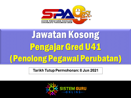 Kepada mereka yang berminat, daftarlah dengan kadar segera. Jawatan Kosong Pengajar Gred U41 Penolong Pegawai Perubatan