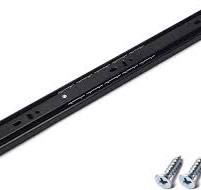 MroMax 14-Inch Cold Rolled Steel Drawer Slides, Full Extension Ball Bearing  Slide Track Rail 35mm Wide 100lb Capacity Black 1 Pair