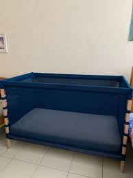 Ikea Flitig Baby Crib And Ikea Vyssa Cot Mattress Babies Kids Baby Nursery Kids Furniture Cots Cribs On Carousell