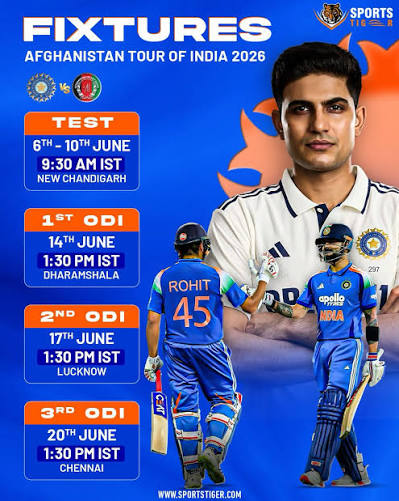 India's schedule for Afghanistan series announced 😍 India is set to play a Test and 3 ODIs. [India vs Afghanistan, India, Virat Kohli, Shubman Gill]