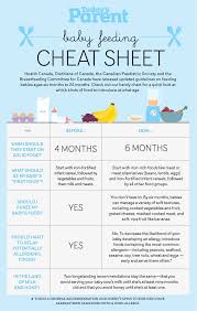 Baby Feeding Cheat Sheet Baby Food Guide Baby Feeding