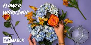 Flower arrangement and sip party