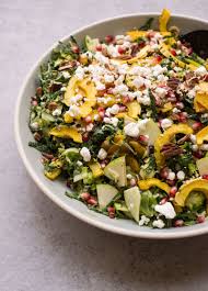 Fall Salad With Kale Brussels Sprouts And Delicata Squash Amanda Frederickson Autumn Salad Delicata Squash Brussel Sprouts