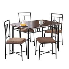 Find your perfect dining table set at our discount prices. 5pc Set With Merek Wood And Metal Dining Deep Walnut Dorel Living Target