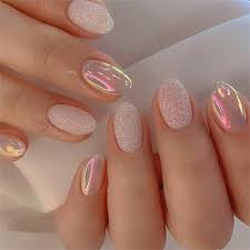 Amazon.com: Uñas cortas redondas a presión para mujeres y niñas (Aurora  Glitter) : Belleza y Cuidado Personal