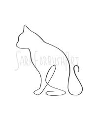 Minimalist Cat Single Line Art Digital Print Etsy Minimalist Cat Tattoo Line Art Minimalist Art Cat