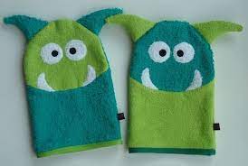 monster waschhandschuh waschlappen apfelgrun waschlappen nahen furs baby kleine geschenke selber nahen