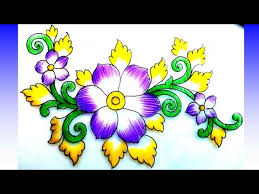 Get up to 50% off. Flower Design With Colour Pencil Drawing Youtube