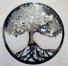 Tree Of Life Metal Tree Wall Art Outdoor Metal Art Family Etsy Metal Tree Tree Wall Art Outdoor Metal Art