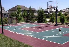 Home sport courts are popular additions for backyards. Basketball Backyard Games Landscaping Network