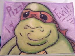 There are 2536 ninja faces for sale on etsy, and they cost £8.00 on average. A Picture Outta Oil Pastels I Got The Idea From A Funny Ninja Turtle Picture I Saw By Blondielove Paigeeworld