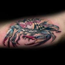 The art of tattooing is a spiritual and artistic expression. 50 Maryland Flag Tattoo Ideas For Men State Flag Designs Flag Tattoo Maryland Flag Leg Tattoo Men