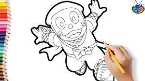 Draw the outlines of the mask. How To Draw Ninja Hattori Cartoon For Kids Easy Disney Drawings Cartoon Kids Drawings