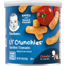 Buy Gerber Lil Crunchies Stage 3 Baby Snacks Baked Corn Garden Tomato 1 48 Oz Canister Online In Taiwan 10294904
