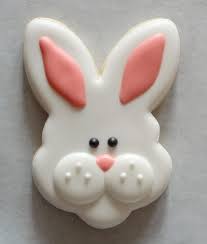 This adorable bunny face cookie makes a great addition to an easter basket, or can be used as a place card. Bunny Face Cookies The Sweet Adventures Of Sugar Belle