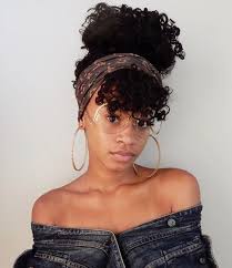 Have a close look at this model with beautiful front bangs with curly hair. 10 Hairstyle Ideas For Curly Bangs Natural Hair Styles Easy Curly Hair Styles Naturally Natural Hair Styles