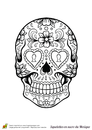 squelette sucre serrure fleurs coloriage tete de mort image monster truck