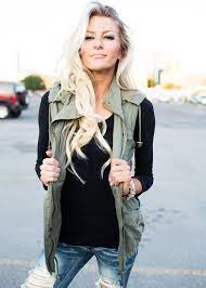 Hipster Fashion Olive Aztec Back Hooded Vest Fashion Fall Winter Outfits Cute Outfits