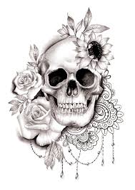 Black And White Feminine Black And White Sugar Skull Tattoo Collections Tattoo Design Stock In 2020 Floral Skull Tattoos Skull Tattoos Skull Tattoo Flowers