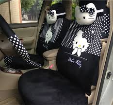 Hello Kitty 18pc Beautiful Car Rear Seat Cover Sets Winter Car Seat Accessories Elegant Gear Shift Cover Rearview Mirror Cover Seat Sensor Seat Belt Shoulder Padseat Cushion Fabric Aliexpress