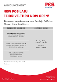 3, jalan pendidik u1/31, hicom glenmarie industrial park, 40150 shah alam, selangor darul ehsan. Pos Malaysia Berhad On Twitter No Time To Queue Up No Hal Just Drop Your Item At Our Newly Added Ezidrive Thru