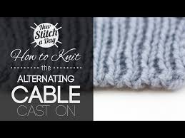 Insert the right knitting needle between the last two stitches on the left knitting needle. How To Knit The Alternating Cable Cast On Youtube
