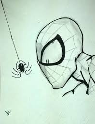 The vertical line will help us to find the center of the face. The Amazing Spider Man