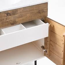 #23 reclaimed wood sliding barn door. Reclaimed Wood Lacquer Single Bathroom Vanity