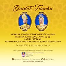 See more of larian hari keputeraan sultan nazrin shah 2020 on facebook. Uitm Terengganu Sur Twitter Merafak Sembah Setinggi Tinggi Tahniah Sempena Hari Ulang Tahun Ke 58 Hari Keputeraan Kebawah Duli Yang Maha Mulia Sultan Terengganu 26 April 2020 3 Ramadhan 1441h Dengan Ingatan