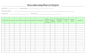 non conforming material management