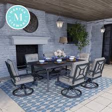 Canora grey mckillip 5 piece drop leaf solid wood breakfast nook dining set x113538904 table color: Customer Favorite Martha Stewart Thornfield 7 Piece Grey Dining Set Accuweather Shop