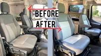 New Leather Seats in our Ford Transit RV: by Katzkin