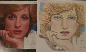 My 1st try, some time ago, with colored pencils.