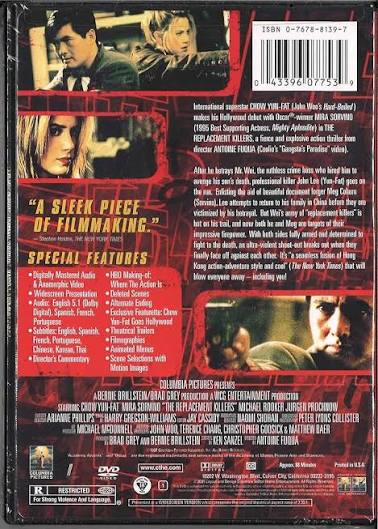 Amazon.com: The Replacement Killers (Special Edition) : Yun-Fat Chow, Mira  Sorvino, Michael Rooker, Kenneth Tsang, Jrgen Prochnow, Til Schweiger,  Danny Trejo, Clifton Collins Jr., Carlos Gmez, Frank Medrano, Leo Lee,  Patrick Kilpatrick,