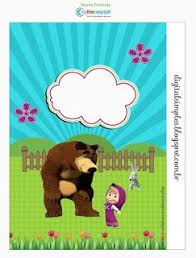 Masa Ile Koca Ayi Ucretsiz Parti Seti 4 Neseli Sus Evim Ucretsiz Dogum Gunu Susleri Parti Dogum Gunu Ayi