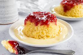 Accommodating a gluten free dairy free diet doesn't have to be difficult when it comes to dessert. Microwaveable Gluten Free Jam Sponge Pudding Recipe Dairy Free