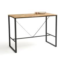 This table comfortably sits up to 6 chairs. Hiba High Bar Table In Oak Metal Seats 4 6 Natural La Redoute Interieurs La Redoute