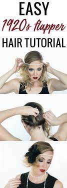 Easy Halloween Hair Tutorial 1920s Flapper Gatsby Hairstyles For Long Hair Flapper Hair Halloween Hair